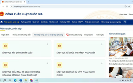 Đưa cẩm nang về công tác tư pháp tại chính quyền địa phương 2 cấp lên Cổng Pháp luật Quốc gia