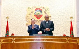 Chủ tịch Quốc hội Trần Thanh Mẫn hội đàm với Chủ tịch Thượng viện Morocco Mohamed Ould Errachid