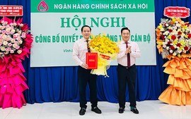 Ông Lê Hoàng Phi giữ chức Giám đốc chi nhánh Ngân hàng Chính sách xã hội tỉnh Vĩnh Long