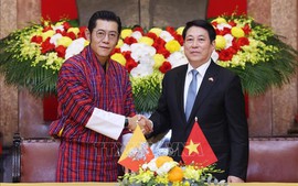 Chủ tịch nước Lương Cường hội đàm với Quốc vương Bhutan