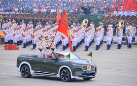 Chùm ảnh: Cận cảnh khối diễu binh hùng hậu của lực lượng Công an tại A80