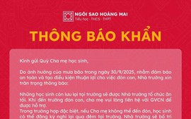 Nhiều trường học ở Hà Nội cho học sinh ăn, ngủ lại trường vì mưa lớn