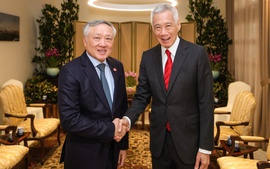 Phó Thủ tướng Thường trực Chính phủ Nguyễn Hòa Bình hội kiến Bộ trưởng Cao cấp Singapore Lý Hiển Long