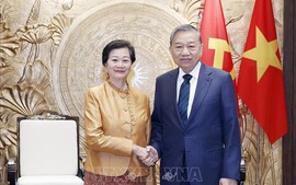 Tổng Bí thư Tô Lâm tiếp Đại sứ Campuchia Chea Kimtha đến chào từ biệt