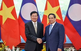 Thủ tướng Phạm Minh Chính hội kiến Tổng Bí thư, Chủ tịch nước Lào
