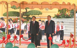 Tổng Bí thư Tô Lâm chủ trì Lễ đón Tổng Bí thư, Chủ tịch nước Lào Thongloun Sisoulith