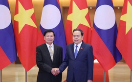 Chủ tịch Quốc hội Trần Thanh Mẫn hội kiến Tổng Bí thư, Chủ tịch nước Lào