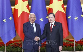 Chủ tịch Quốc hội Trần Thanh Mẫn hội kiến Chủ tịch Hội đồng châu Âu António Costa