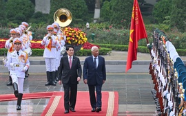 Chủ tịch nước Lương Cường chủ trì Lễ đón Chủ tịch Hội đồng châu Âu