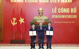 Bổ nhiệm Trưởng Ban Nội chính Trung ương và Giám đốc Học viện Chính trị quốc gia Hồ Chí Minh