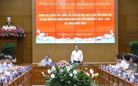 Chủ tịch Quốc hội Trần Thanh Mẫn làm việc với Ủy ban Bầu cử tỉnh Đồng Tháp