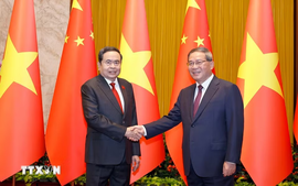 Chủ tịch Quốc hội Trần Thanh Mẫn hội kiến Thủ tướng Quốc vụ viện Trung Quốc Lý Cường