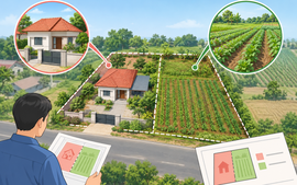 Cách xác định đất ở và đất nông nghiệp trong cùng thửa