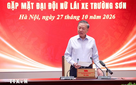 Tổng Bí thư, Chủ tịch nước Tô Lâm gặp mặt Đại đội nữ lái xe Trường Sơn