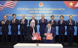 Tổng Bí thư Tô Lâm chứng kiến lễ ký và trao các thoả thuận hợp tác giữa Việt Nam và Hoa Kỳ