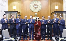 Chủ tịch Quốc hội thăm, chúc Tết Ủy ban Trung ương Mặt trận Tổ quốc Việt Nam