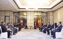 Tổng Bí thư Tô Lâm tiếp Chủ tịch Mặt trận Lào xây dựng đất nước