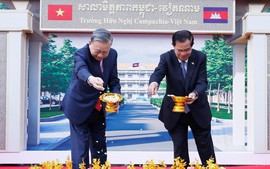 Tổng Bí thư Tô Lâm dự lễ khởi công Trường Hữu nghị Campuchia-Việt Nam