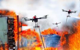 'UAV bầy đàn' - Giải pháp chữa cháy hẻm nhỏ tại các thành phố lớn