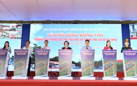 Phó Thủ tướng Phạm Thị Thanh Trà dự lễ khởi công Trường Phổ thông nội trú liên cấp Ba Chúc, tỉnh An Giang