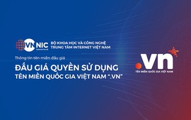Đấu giá tên miền “.vn” lần đầu: Giá trúng cao nhất đạt 1,584 tỷ đồng