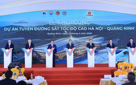 Thủ tướng Lê Minh Hưng dự lễ khởi công tuyến đường sắt tốc độ cao Hà Nội-Quảng Ninh