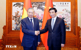 Tổng Bí thư, Chủ tịch nước Tô Lâm hội kiến Chủ tịch Chính hiệp toàn quốc Trung Quốc Vương Hộ Ninh