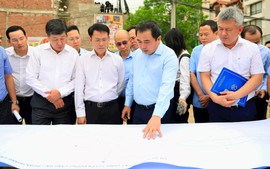 Bí thư Thành ủy Hà Nội Trần Đức Thắng kiểm tra tiến độ các dự án, công trình trọng điểm trên địa bàn Thủ đô