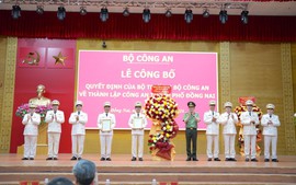Công bố Quyết định thành lập Công an thành phố Đồng Nai