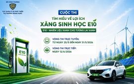 Cổng trực tuyến Cuộc thi tìm hiểu về xăng E10 mở từ 10h ngày 25/5