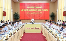 Thủ tướng Lê Minh Hưng làm việc với Ban Thường vụ Thành ủy Cần Thơ