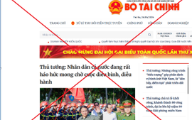Người dân cần cảnh giác với các trang thông tin giả mạo Bộ Tài chính