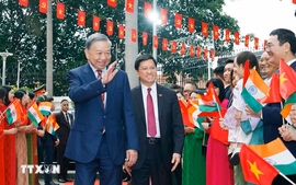 Tổng Bí thư, Chủ tịch nước Tô Lâm gặp gỡ cộng đồng người Việt Nam tại Ấn Độ