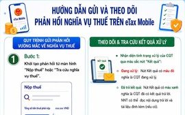 Người nộp thuế có thể gửi và theo dõi phản hồi trên eTax Mobile