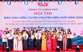 Trao giải Hội thi báo cáo viên, tuyên truyền viên giỏi Đảng bộ Chính phủ năm 2026