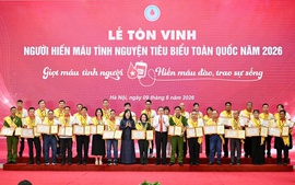 Tôn vinh 100 người hiến máu tình nguyện tiêu biểu năm 2026