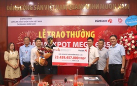Vietlott trao giải Jackpot trị giá hơn 23,4 tỷ đồng