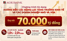 Agribank triển khai gói tín dụng ưu đãi 70 ngàn tỷ đồng cho DN nhỏ