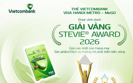 Thẻ Vietcombank Visa Hanoi Metro - MeGO giành Giải Vàng Stevie Awards 2026
