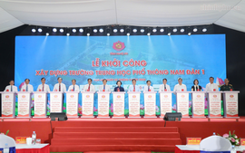 Khởi công Trường THPT Nam Đàn 1, Phó Thủ tướng Phạm Thị Thanh Trà kỳ vọng môi trường giáo dục chất lượng cao, nhân văn