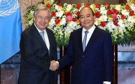 President hosts welcome ceremony for UN Secretary-General