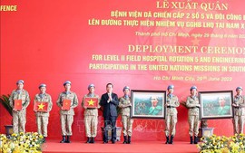 President sees off Vietnamese peacekeepers to South Sudan, Abyei