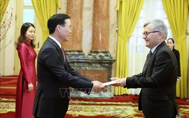 President Vo Van Thuong receives credentials from newly-accredited ambassadors