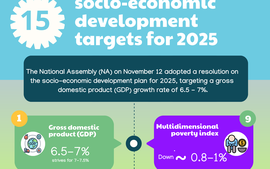 Infographics: 15 socio-economic development targets for 2025