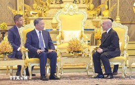 Vietnamese President meets with Cambodian King in Phnom Penh
