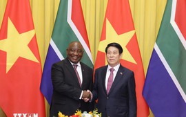 Vietnamese President holds talks with South African counterpart