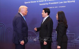 State President Luong Cuong meets U.S. President Donald Trump in South Korea