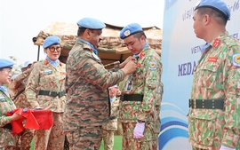 Vietnamese peacekeepers honored with UN medal in South Sudan