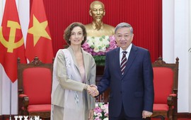 General Secretary To Lam meets UNESCO Director-General Audrey Azoulay