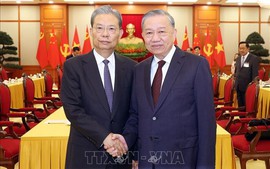 General Secretary To Lam hosts reception for top Chinese legislator